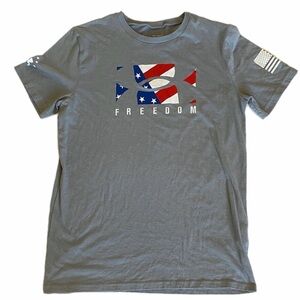 Under Armour Kids Gray Freedom Short Sleeve Tee Size YXL